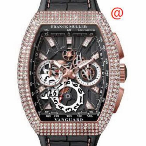 Franck Muller V45CCGDSQTDNBRCD5NNR(NRDIAM5N) Vanguard Grande Date Mens Chronograph Automatic Watch