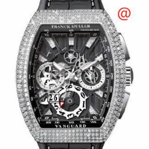 Franck Muller V45CCGDSQTDNBRCDACNR(NRDIAMAC) Vanguard Grande Date Mens Chronograph Automatic Watch