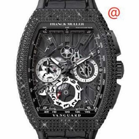 Franck Muller V45CCGDSQTDNBRCDACNRNR(NRDIAMNRNR) Vanguard Grande Date Mens Chronograph Automatic Watch
