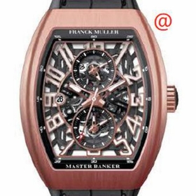 Franck Muller V45MBSCDTSQT5NBRNR(NRBLC5NBR) Master Banker Skeleton Mens Chronograph Automatic Watch