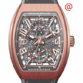Franck Muller V45MBSCDTSQT5NBRTT(TTBLC5NBR) Master Banker Skeleton Mens Chronograph Automatic Watch