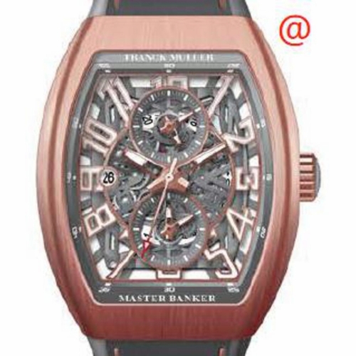 Franck Muller V45MBSCDTSQT5NBRTT(TTBLC5NBR) Master Banker Skeleton Mens Chronograph Automatic Watch