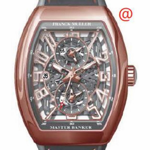 Franck Muller V45MBSCDTSQT5NTT(TTBLC5N) Master Banker Skeleton Mens Chronograph Automatic Watch