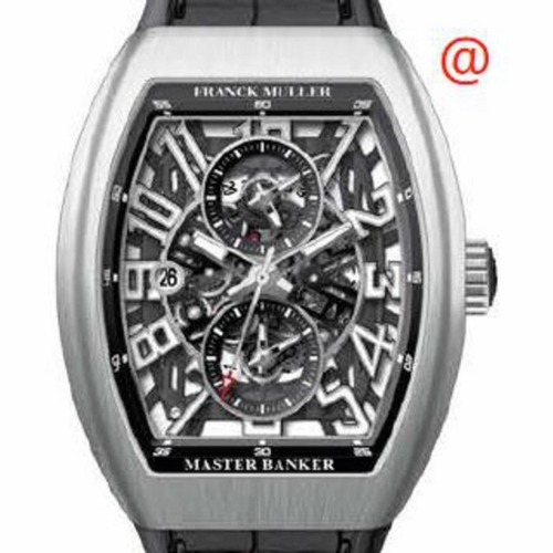 Franck Muller V45MBSCDTSQTACBRNR(NRBLCACBR) Master Banker Skeleton Mens Chronograph Automatic Watch