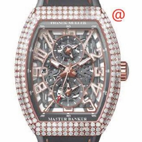 Franck Muller V45MBSCDTSQTD5NTT(TTBLC5N) Master Banker Skeleton Mens Chronograph Automatic Watch