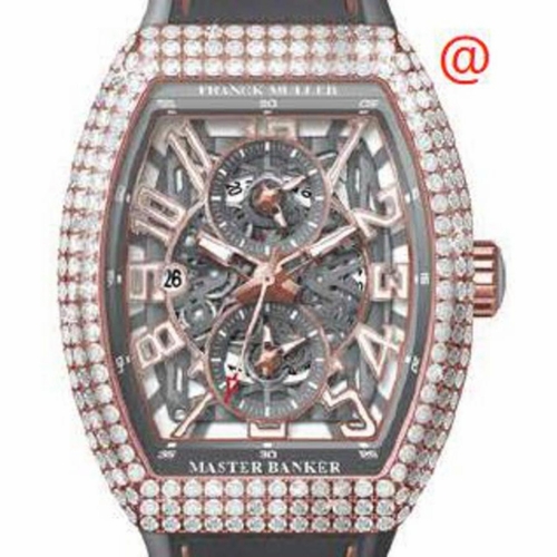 Franck Muller V45MBSCDTSQTD5NTT(TTBLC5N) Master Banker Skeleton Mens Chronograph Automatic Watch