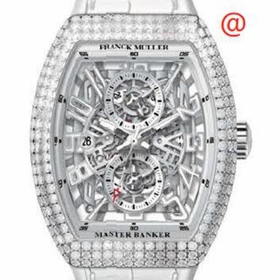 Franck Muller V45MBSCDTSQTDACBC(BLCBLCAC) Master Banker Skeleton Mens Chronograph Automatic Watch