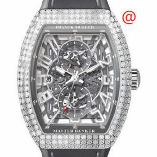 Franck Muller V45MBSCDTSQTDACTT(TTBLCAC) Master Banker Skeleton Mens Chronograph Automatic Watch