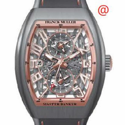 Franck Muller V45MBSCDTSQTTTBR5N(5NBLC5N) Master Banker Skeleton Mens Chronograph Automatic Watch