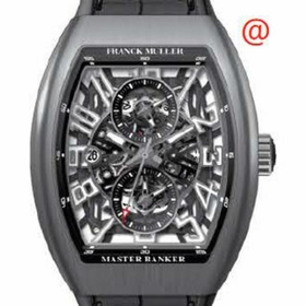 Franck Muller V45MBSCDTSQTTTBRNR(NRBLCTTBR) Master Banker Skeleton Mens Chronograph Automatic Watch
