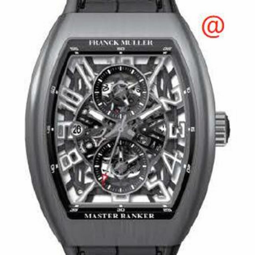 Franck Muller V45MBSCDTSQTTTBRNR(NRBLCTTBR) Master Banker Skeleton Mens Chronograph Automatic Watch
