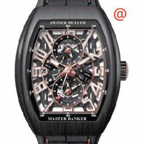 Franck Muller V45MBSCDTSQTTTNRBR5N(NRBLC5N) Master Banker Skeleton Mens Chronograph Automatic Watch
