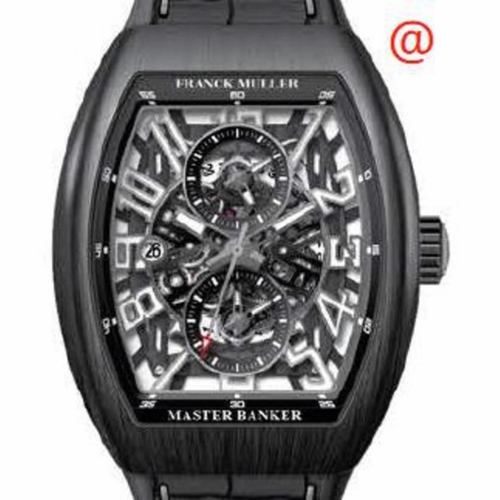 Franck Muller V45MBSCDTSQTTTNRBRTT(NRBLCTTBR) Master Banker Skeleton Mens Chronograph Automatic Watch