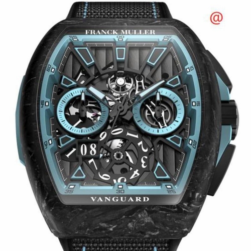 Franck Muller V45RCGCCGDSQTKRY2CARBLNR(BLNRBL) Krypton Racing Skeleton Mens Chronograph Hand Wind Watch