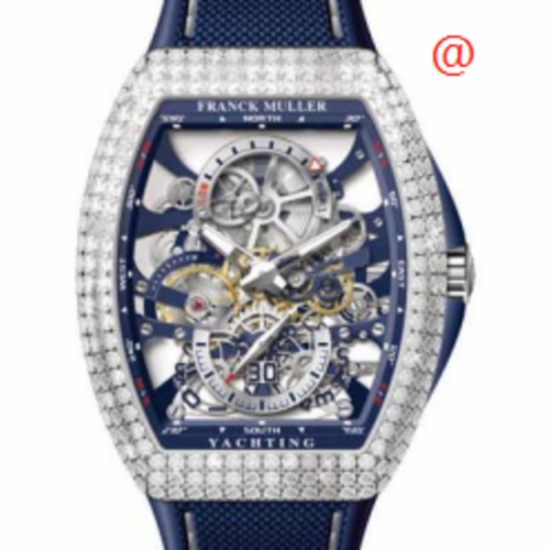 Franck Muller V45S6PRGDSQTDYACHTANCACBL(BLBLCRGE) Vanguard Yachting Mens Hand Wind Watch