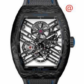 Franck Muller V45S6SQTCARBONBL(NRGRIBL) Seven Days Mens Hand Wind Watch