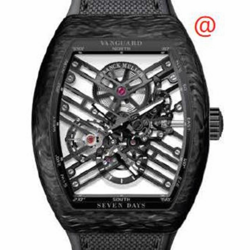 Franck Muller V45S6SQTCARBONNR(NRGRIGRI) Seven Days Mens Hand Wind Watch