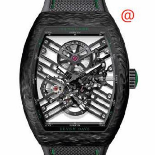 Franck Muller V45S6SQTCARBONVE(NRGRIVE) Seven Days Mens Hand Wind Watch