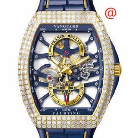 Franck Muller V45S6SQTDYACHTANC3NBL(BLBLCRGE) Vanguard Yachting Mens Hand Wind Watch
