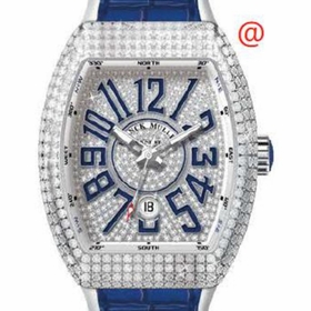 Franck Muller V45SCDTDCDACBU(DIAMBLAC) Vanguard Classical Mens Automatic Watch