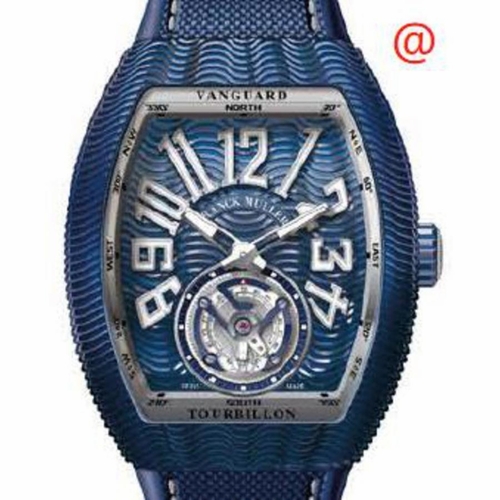 Franck Muller V45TBLUESEAACBLAC(SEABLBLCAC) Vanguard Tourbillon Mens Hand Wind Watch