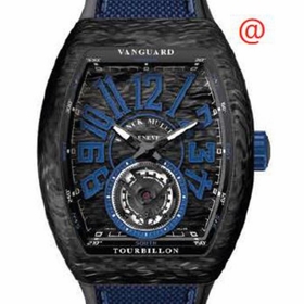 Franck Muller V45TCARBONNR(CARBLBL) Vanguard Tourbillon Mens Hand Wind Watch