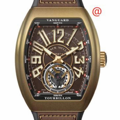 Franck Muller V45TCIRBZBRNR(BNBLCBZBR) Vanguard Tourbillon Mens Hand Wind Watch