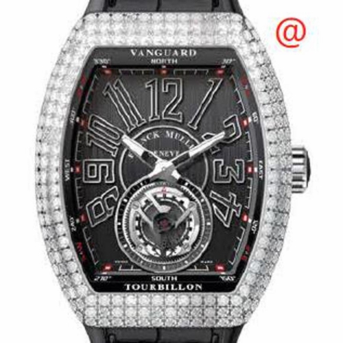 Franck Muller V45TDACNR(NRNRAC) Vanguard Tourbillon Mens Hand Wind Watch