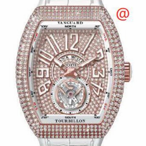 Franck Muller V45TDCD5NBC(DIAMBLC5N) Vanguard Tourbillon Mens Hand Wind Watch