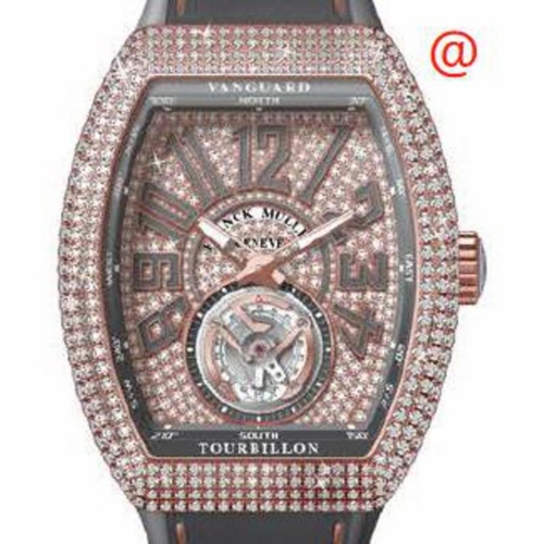Franck Muller V45TDCD5NTT(DIAMTT5N) Vanguard Tourbillon Mens Hand Wind Watch
