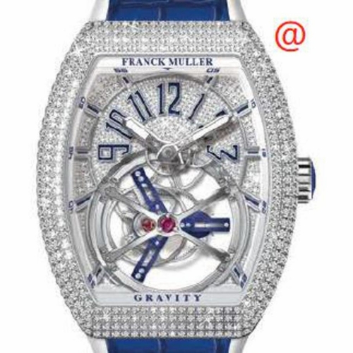 Franck Muller V45TGRAVITYCSDCDACBU(DIAMBLAC) Gravity Mens Hand Wind Watch