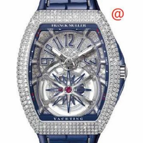 Franck Muller V45TGRAVITYCSDCDYACHTINGACBL(DIAMBLAC) Vanguard Yachting Tourbillon Mens Hand Wind Watch