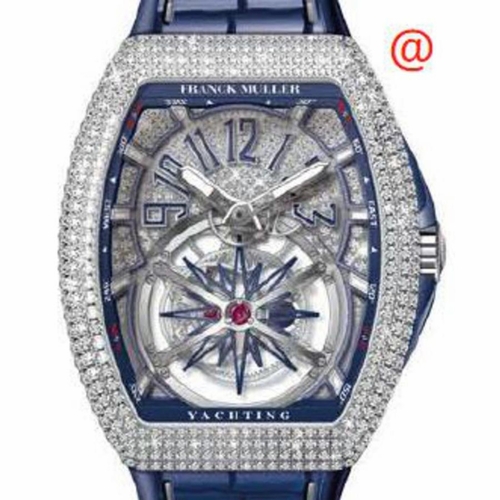 Franck Muller V45TGRAVITYCSDCDYACHTINGACBL(DIAMBLAC) Vanguard Yachting Tourbillon Mens Hand Wind Watch