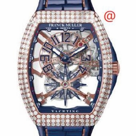 Franck Muller V45TGRCSSQTDNBRYACHTING5NBL(BLBLCRGE) Vanguard Yachting Tourbillon Mens Hand Wind Watch