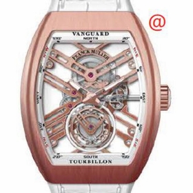 Franck Muller V45TSQT5NBRBC(BLCNRRGE) Vanguard Tourbillon Mens Hand Wind Watch