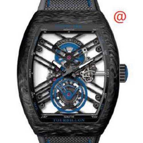 Franck Muller V45TSQTCARBONBL(NRGRIBL) Vanguard Mens Hand Wind Watch