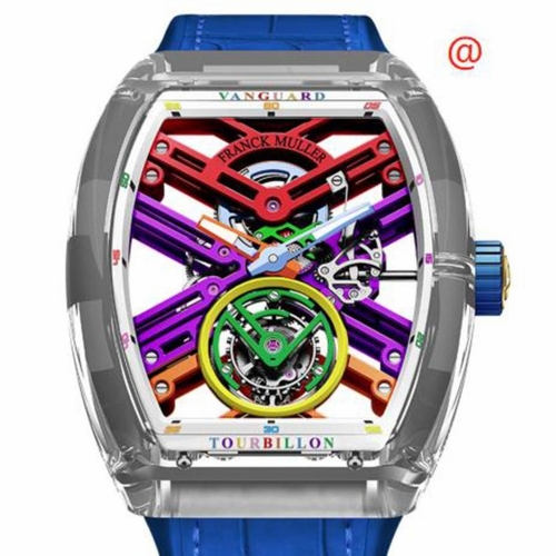 Franck Muller V45TSQTCOLDRMSAPH(BL) Vanguard Sapphire Mens Hand Wind Watch
