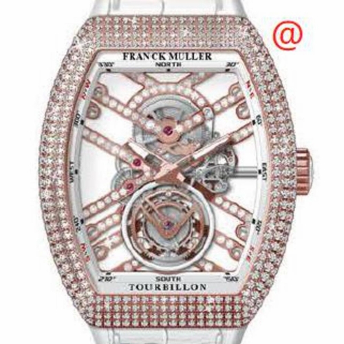 Franck Muller V45TSQTDMVTD5NBC(BLCNRRGE) Vanguard Tourbillon Mens Hand Wind Watch