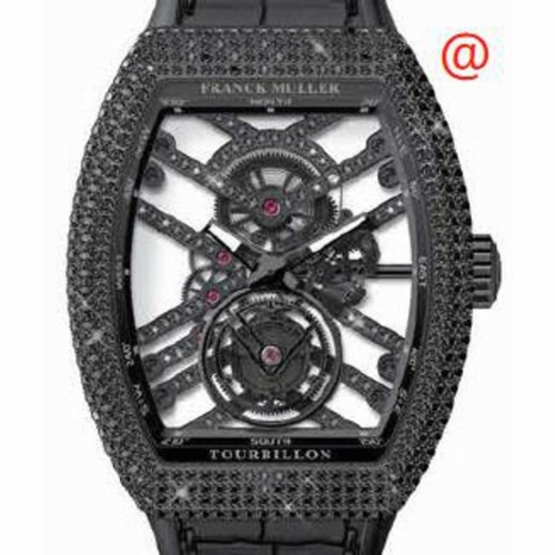 Franck Muller V45TSQTDMVTDACNRNR(NRGRIGRI) Vanguard Tourbillon Mens Hand Wind Watch