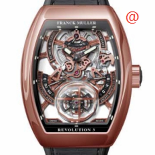 Franck Muller V50REV3PRSQT5NNR(NRLUMBLC) Vanguard Revolution 3 Mens Hand Wind Watch