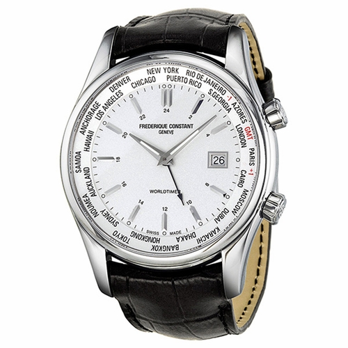 Frederique Constant 255S6B6 Index Worldtimer Mens Quartz Watch