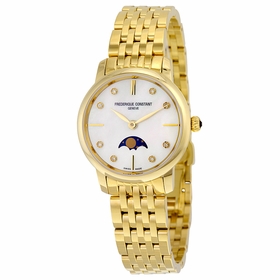 Frederique Constant FC-206MPWD1S5B Slimline Moonphase Ladies Quartz Watch