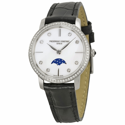 Frederique Constant FC-206MPWD1SD6 Slimline Moonphase Ladies Quartz Watch