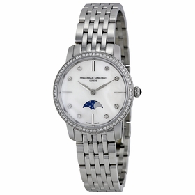 Frederique Constant FC-206MPWD1SD6B Slimline Moonphase Ladies Quartz Watch
