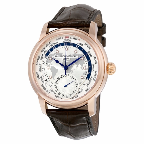 Frederique Constant FC-718WM4H4 Worldtimer Mens Automatic Watch