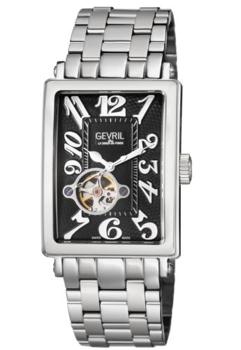 Gevril 5071B Avenue of Americas Open Heart Mens Automatic Watch
