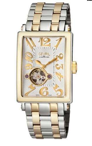 Gevril 5073B Avenue of Americas Open Heart Mens Automatic Watch