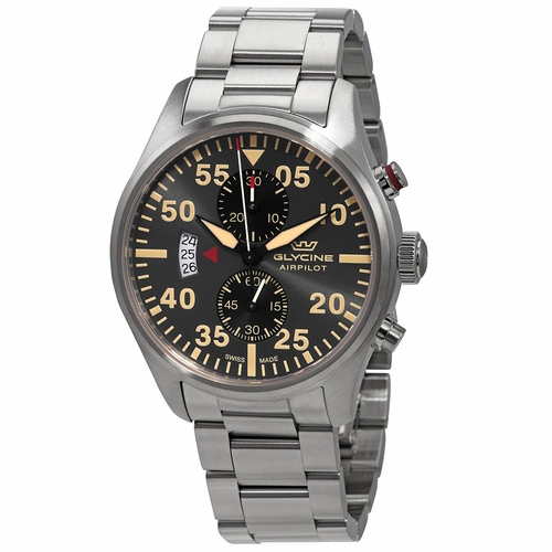 Glycine GL0356 Airpilot Mens Chronograph Quartz Watch Glycine GL0356 Airpilot Mens Chronograph Quartz Watch