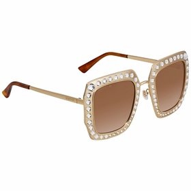 Gucci GG0115S-002 52 Crystal-Studded Ladies Sunglasses Gucci GG0115S-002 52 Crystal-Studded Ladies Sunglasses