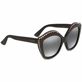 Gucci GG0118S-002 53 Swarovski Crystals Trim Ladies Sunglasses Gucci GG0118S-002 53 Swarovski Crystals Trim Ladies Sunglasses